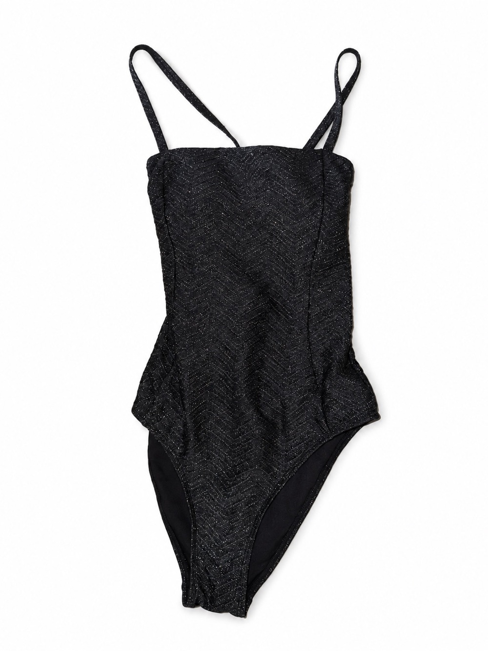Auden Black Shimmery One-Piece Swimsuit